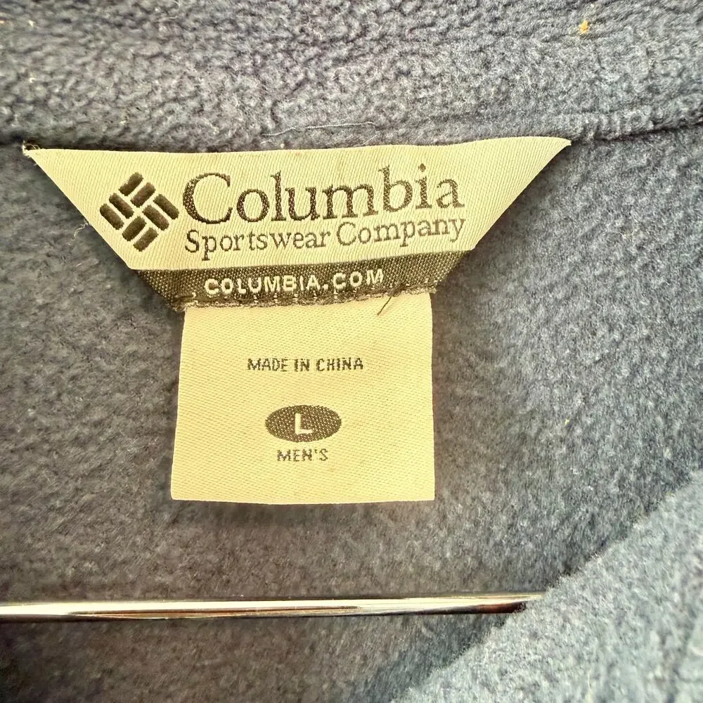 Columbia Steens Mountain Full Zip Fleece Jacket Men's Large Blue Navy XM6981